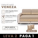 [LEVE 2 PAGUE 1] Capa de Sofá Veneza em 100% Algodão + 2 Almofadas Inclusas