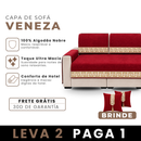 [LEVE 2 PAGUE 1] Capa de Sofá Veneza em 100% Algodão + 2 Almofadas Inclusas